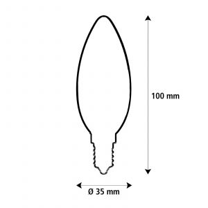 SEGULA LED Elegant Line E14 3W Bougie 2 700 K Filament &agrave; intensit&eacute; variable