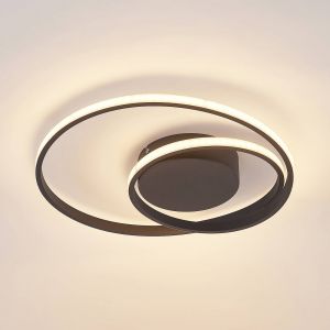 Lindby plafonnier LED Emisua CCT dimmable noir