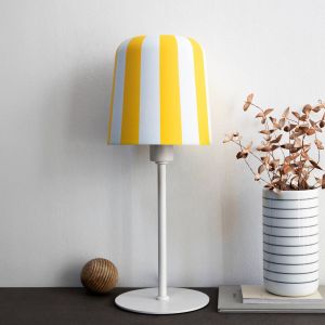 Dyberg Larsen lampe de table Gry, jaune/blanc, hauteur 49,5 cm