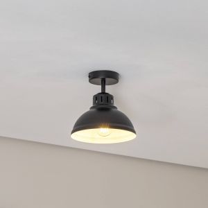 Luminex Plafonnier Sven, &agrave; 1 lampe, noir, acier, E27