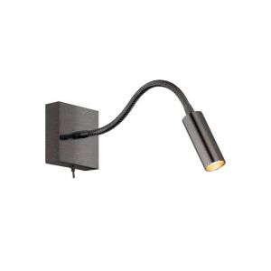 Argon Applique murale Ojos, anthracite, lampe de lecture, réglable, 33 cm, G9