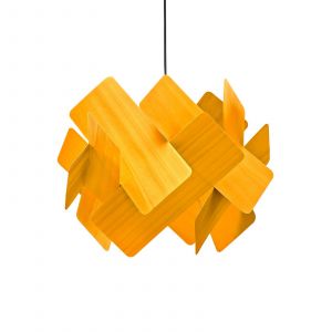 LZF LamPS Suspension Escape LZF, jaune/nickel, &Oslash; 30 cm, bois