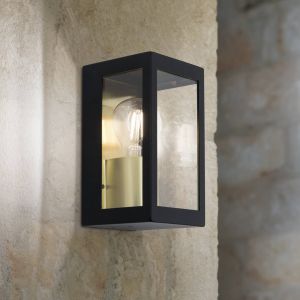 Orion Applique d'extérieur Lumina, noir-or, acier inoxydable, verre, IP44
