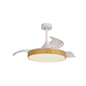 Mantra Iluminación Ventilateur de plafond LED Alaska décor bois DC silencieux Ø 106 cm CCT