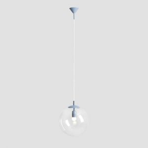 ALDEX Suspension Nohr avec abat-jour en verre, bleu/transparent