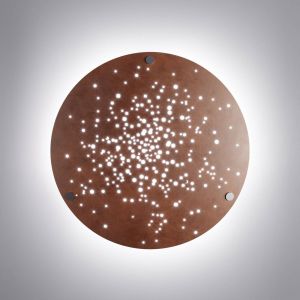 Fabbian Lens applique LED &Oslash; 60&nbsp;cm rouille