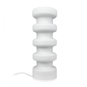 Dyberg Larsen Lampe de table Luna, blanc, hauteur 33 cm, verre