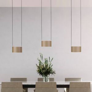 Suspension LED PURE Clipse, bronze, longueur 110 cm, CTT, &agrave; 6 lampes