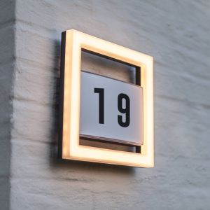 LUTEC Lampe d'éclairage de numéro LED Alice s. détecteur