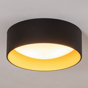 Argon Plafonnier Riu, noir/doré, acier, Ø 35 cm
