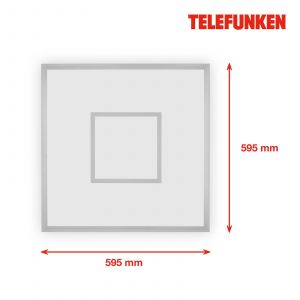 Telefunken Panneau LED Magic Cento argent CCT RVB 60x60cm