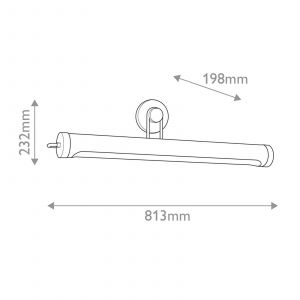 Quintiesse Applique murale WYNWOOD, laiton vieilli, largeur 81 cm, m&eacute;tal, 2 x E27