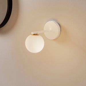 SIGMA Applique murale Gama en blanc avec boule en verre
