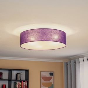 Euluna Roller couverture, abat-jour en tissu violet, &Oslash; 50 cm