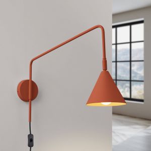 SOLLUX LIGHTING Applique murale LYS, ocre, &Oslash; 14 cm, m&eacute;tal, fiche, E14