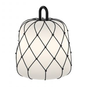 Wever & Ducré Lighting WEVER & DUCRÉ Abat-jour Costa 2.0, noir, corde, Ø 28 cm