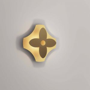 OLEV Applique murale LED ORNATO FLOWER, doré/marron, métal 2 700 K