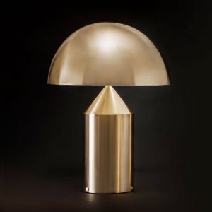 Oluce Atollo lampe à poser, variateur Ø 50 cm or