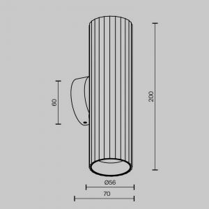 Maytoni Applique murale Calipso, noire, hauteur 20 cm M&eacute;tal 2xGU10 up/down
