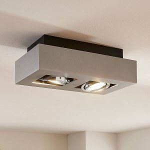 Arcchio spot Vince, 25 cm, à 2 lampes, argent, GU10