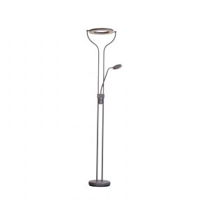 FISCHER & HONSEL Lampe sur pied LED Davos, gris sable, hauteur 180 cm, à 2 lampes, CCT