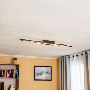 Quitani Talon Plafonnier LED &agrave; 2 lampes noir anodis&eacute;