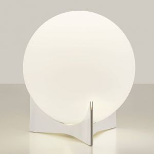 Terzani lampe &agrave; poser Oscar, blanc, &Oslash; 20 cm, verre