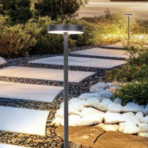 Viokef lampe pour socle LED Tango gris fonc&eacute; Hauteur 50 cm M&eacute;tal, piquet