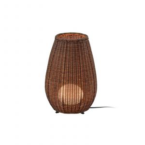 Bover lampe de table LED Amphora, brun/marron-rattan, 47 cm