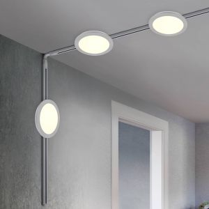 Trio Lighting Kit de rails DUOline Camillus, titane, 3 m, &agrave; 6 lampes, LED &agrave; 2 lampes