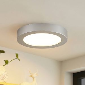 Prios Plafonnier LED Edwina, argent&eacute;, 23 cm, set de 3 pi&egrave;ces