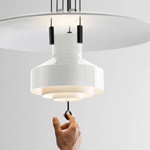 Suspension LED Stilnovo Saliscendi, blanche