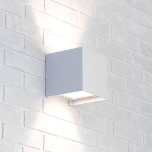 MCJ Applique murale Zuza 2, blanc, m&eacute;tal, quatre ailes, 10 cm, G9