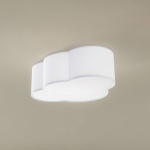 TK Lighting Plafonnier Cloud, textile, 41 x 31 cm, blanc