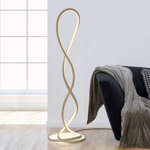 Lampe sur pied LED Twist Paul Neuhaus, couleur sable, hauteur 143 cm