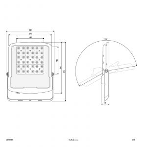 EVN Panthera Projecteur d'ext&eacute;rieur LED IP65 100W 4.000K