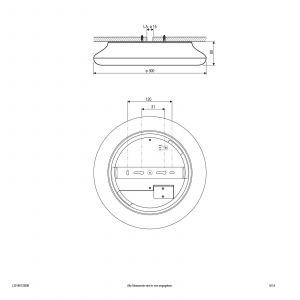 Plafonnier LED EVN Catino, capteur, 30 cm