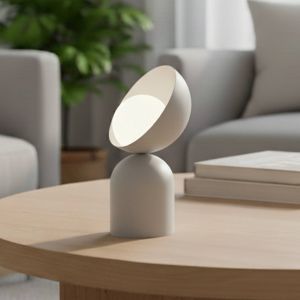 EMIBIG LIGHTING lampe &agrave; poser Boto LN1, grise, acier/verre, hauteur 31 cm, G9