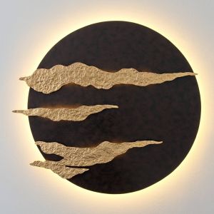 Holländer Applique murale LED noire et dorée Firmamento