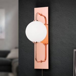 Orion Applique LED Pipes avec sph&egrave;re de verre, cuivre