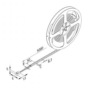 Hera Ruban LED Basic-Tape S, IP54, 3.000K, longueur 500cm