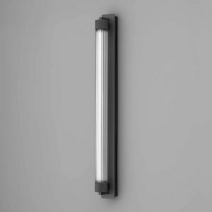 OLEV Applique murale LED CHARMER, noir métal/verre 2 700 K IP44