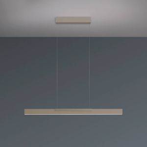Suspension LED Bopp Nano 2.0, longueur 100 cm, taupe, m&eacute;tal