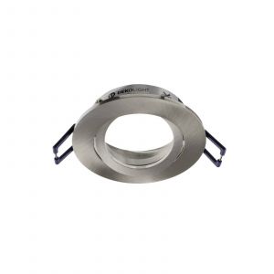 Deko-Light Plafonnier encastré Samsola, argent brossé, Ø 8 cm Métal