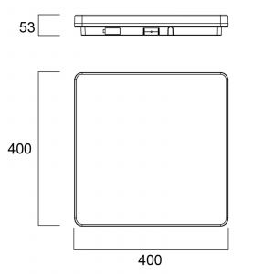 Sylvania Start Surface Plafonnier LED 40cm x 40cm