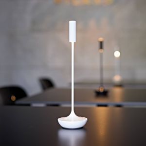 Sigor Lampe de table LED rechargeable Nucandle, blanc, IP54, intensité variable