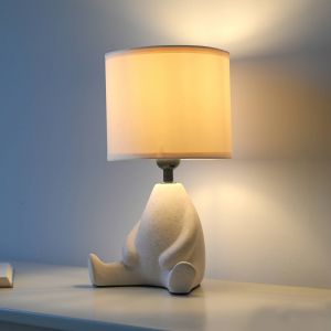 JUST LIGHT. GmbH JUST LIGHT. Lampe à poser Ted, céramique, assis, beige sable