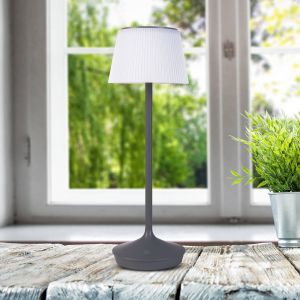 Näve Lampe table solaire LED Emmi CCT recharge, grise