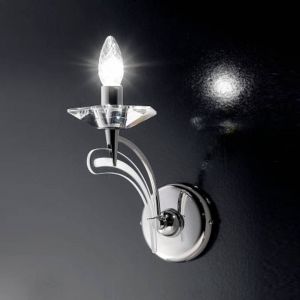 Metallux Applique  ICARO 1 lampe av. verre cristal, chrom&eacute;