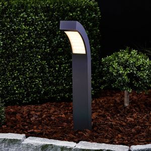 Lucande, luminaire pour socle LED, Lennik, 60 cm, anthracite, m&eacute;tal